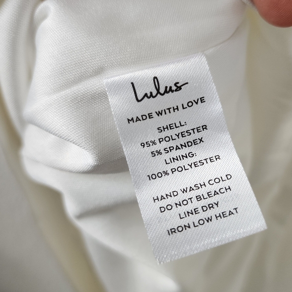 Lulus Stay Gorgeous White One Shoulder Puff Sleeve Mini Dress Elegant Formal M - Picture 12 of 12